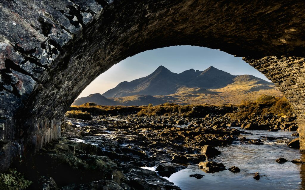 Slighachan old bridge. Photo of private 3 day tour of the Isle of Skye from Edinburgh. Best 3 tour tour of Ilse of Skye and highlands